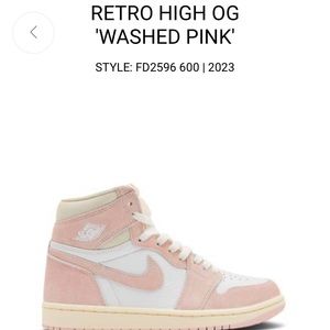 WMNS AIR JORDAN 1 RETRO HIGH OG WASHED PINK size 10